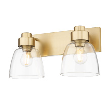 Golden Canada 0314-BA2 BCB-CLR - Golden Lighting Remy 2-light Vanity in Brushed Champagne Brass
